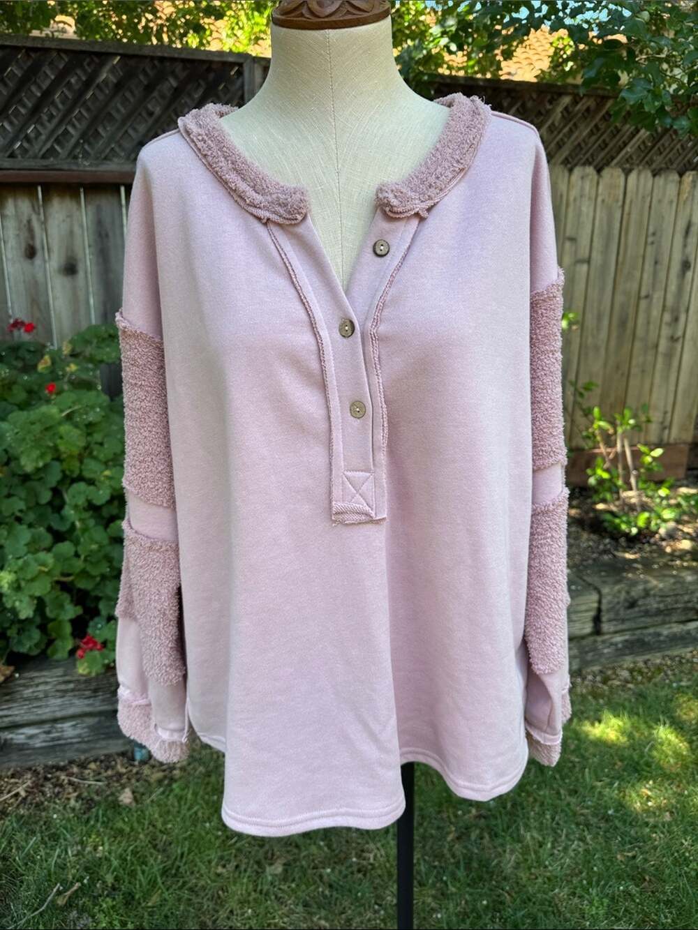 Fantastic Fawn Soft Blush Pink Cozy Oversized Pullover Sweater Women's Small